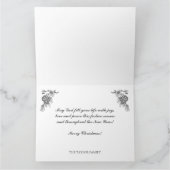 ヴィンテージルーラルクリスマスイブ絵画ジャンルズホリデー カード (内部)