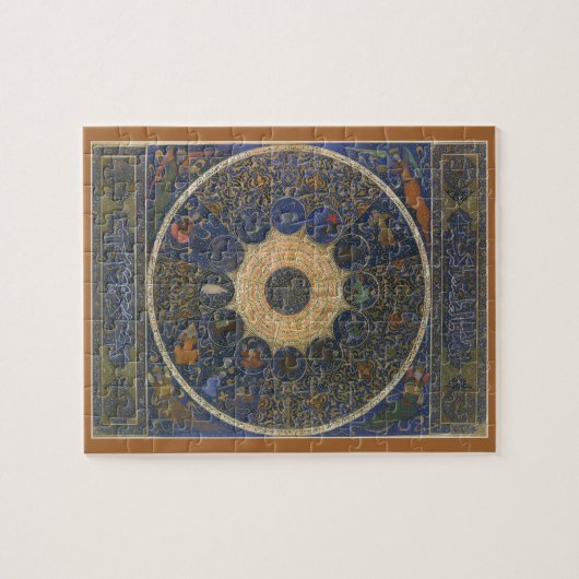 ヴィンテージルーラーズ占星術、アンティークイスラム〔占星術の〕十二宮図 ジグソーパズル (横)