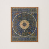 ヴィンテージルーラーズ占星術、アンティークイスラム〔占星術の〕十二宮図 ジグソーパズル (縦)