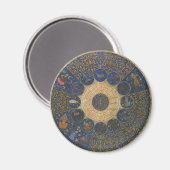 ヴィンテージルーラーズ占星術、アンティークイスラム〔占星術の〕十二宮図 マグネット (正面/裏面)