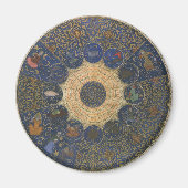 ヴィンテージルーラーズ占星術、アンティークイスラム〔占星術の〕十二宮図 マグネット (正面)