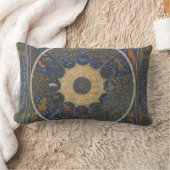 ヴィンテージルーラーズ占星術、アンティークイスラム〔占星術の〕十二宮図 ランバークッション (ブランケット)