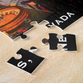 ヴィンテージルーレットシーン，ラスベガス，ネバダ ジグソーパズル (側面)