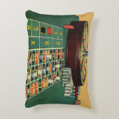 ヴィンテージルーレットテーブルカジノゲーム，賭博チップ アクセントクッション (裏面(縦))