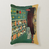 ヴィンテージルーレットテーブルカジノゲーム，賭博チップ アクセントクッション (正面(垂直))