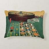 ヴィンテージルーレットテーブルカジノゲーム，賭博チップ アクセントクッション (裏面)