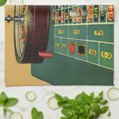 ヴィンテージルーレットテーブルカジノゲーム,賭博チップ キッチンタオル (折り畳み)