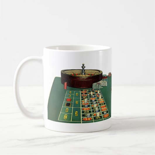 ヴィンテージルーレットテーブルカジノゲーム,賭博チップ コーヒーマグカップ (左)