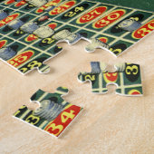 ヴィンテージルーレットテーブルカジノゲーム，賭博チップ ジグソーパズル (側面)