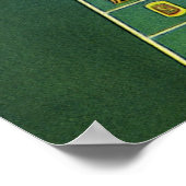 ヴィンテージルーレットテーブルカジノゲーム，賭博チップ ポスター (角)