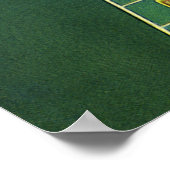 ヴィンテージルーレットテーブルカジノゲーム,賭博チップ ポスター (角)