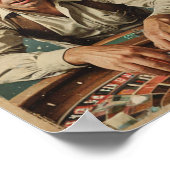 ヴィンテージルーレットプレーヤーポスター付き引用文 ポスター (角)