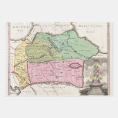 ヴィンテージレアマップニュージーランドアジアアルメニア | ラッピングペーパーシート (正面3)