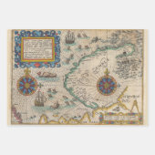 ヴィンテージレアマップニュージーランドアジアアルメニア | ラッピングペーパーシート (正面2)