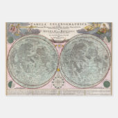 ヴィンテージレアマップベルギーカスピアンムーン | ラッピングペーパーシート (正面3)