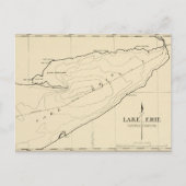 ヴィンテージレイクエリーニューヨークの地図 ポストカード (正面)