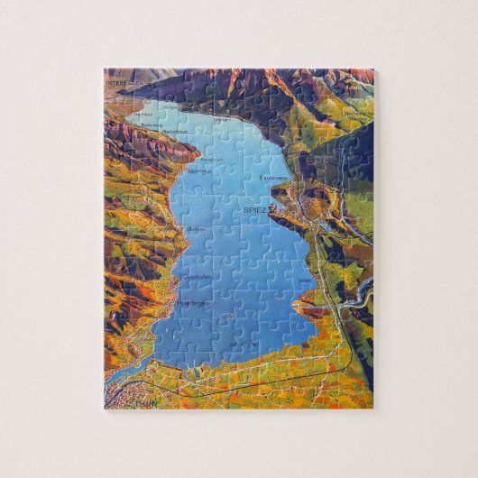 ヴィンテージレイクオブトゥンスイストラベル ジグソーパズル (縦)