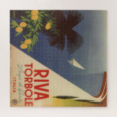 ヴィンテージレイクガルダリヴァトルボレイタリアツーリズムアート ジグソーパズル (横)