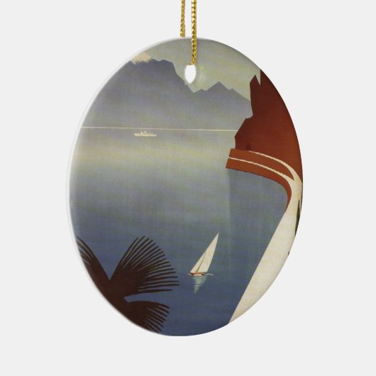 ヴィンテージレイクガルダリヴァトルボレイタリアツーリズム セラミックオーナメント (右)