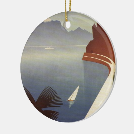 ヴィンテージレイクガルダリヴァトルボレイタリアツーリズム セラミックオーナメント (左)