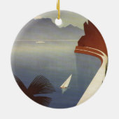 ヴィンテージレイクガルダリヴァトルボレイタリアツーリズム セラミックオーナメント (裏面)