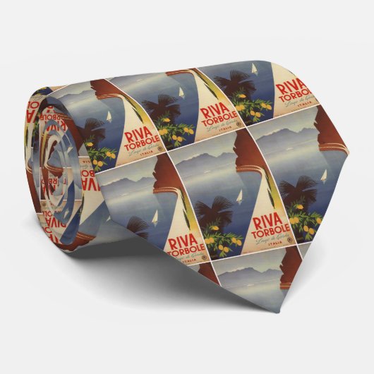 ヴィンテージレイクガルダリヴァトルボレイタリアツーリズム ネクタイ (ロール)