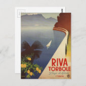 ヴィンテージレイクガルダリヴァトルボレイタリアツーリズム ポストカード (正面/裏面)