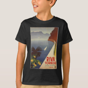 ヴィンテージレイクガルダリヴァトルボレイタリアツーリズム Tシャツ