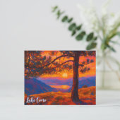 ヴィンテージレイクコモイタリアレトロ山脈 ポストカード (スタンド正面)