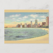 ヴィンテージレイクショアドライブシカゴポストカード ポストカード (正面)