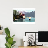 ヴィンテージレイクジュネーブチロンキャッスル ポスター (ホームオフィス)