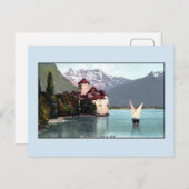 ヴィンテージレイクジュネーブチロンキャッスル ポストカード (正面/裏面)