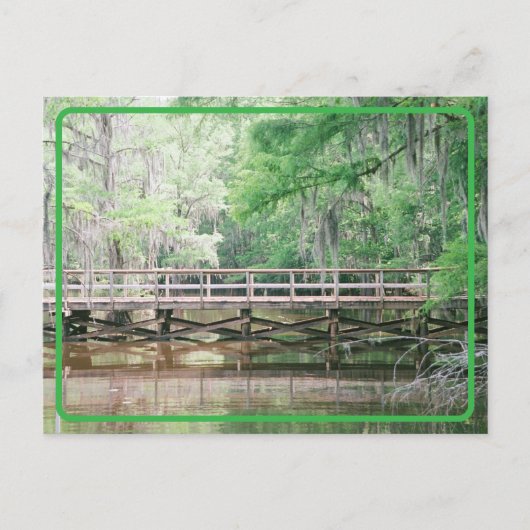 ヴィンテージレイクブリッジハガキ ポストカード (正面)