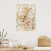 ヴィンテージレイクプラシッドニューヨーク地形図 ポスター (キッチン)