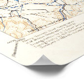 ヴィンテージレイクプラシッドニューヨーク地形図 ポスター (角)