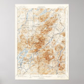 ヴィンテージレイクプラシッドニューヨーク地形図 ポスター (正面)