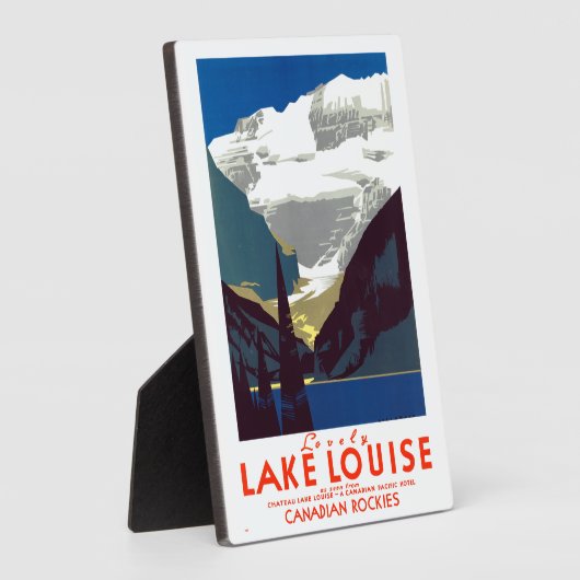ヴィンテージレイクルイズカナディアンロッキーズアルバータポステ フォトプラーク (側面)