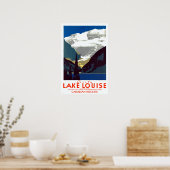 ヴィンテージレイクルイズカナディアンロッキーズアルバータ ポスター (キッチン)