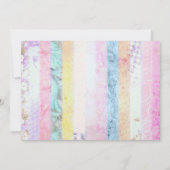 ヴィンテージレインボーガールベビーシャワー 招待状 (裏面)