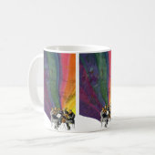 ヴィンテージレインボービクトリアンカップル踊り コーヒーマグカップ (正面左)