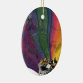 ヴィンテージレインボービクトリアンカップル踊り セラミックオーナメント (右)