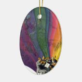 ヴィンテージレインボービクトリアンカップル踊り セラミックオーナメント (左)