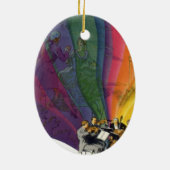 ヴィンテージレインボービクトリアンカップル踊り セラミックオーナメント (裏面)