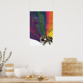 ヴィンテージレインボービクトリアンカップル踊り ポスター (キッチン)