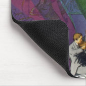 ヴィンテージレインボービクトリアンカップル踊り マウスパッド (コーナー)