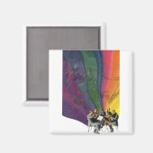 ヴィンテージレインボービクトリアンカップル踊り マグネット (正面/裏面)