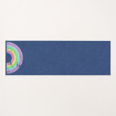 ヴィンテージレインボーフェイクオンデニムヨガマット ヨガマット (正面(横))