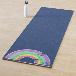 ヴィンテージレインボーフェイクオンデニムヨガマット ヨガマット