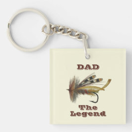ヴィンテージレインボーフライ用魚釣りレジェンドパパ キーホルダー