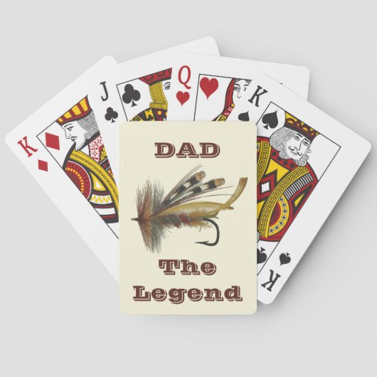 ヴィンテージレインボーフライ用魚釣りレジェンドパパ トランプ (裏面)